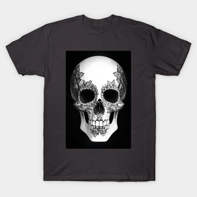 Sugar Skull Art T-Shirt by The Brushstrokes Boutique